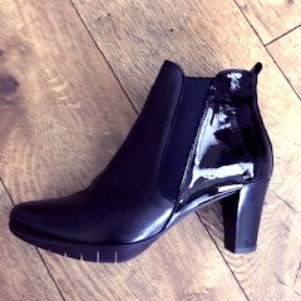 Leather booties from Spain.